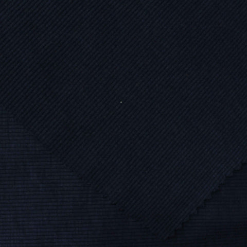 Dark Navy Ribbed Rib Knit, Poly-Cotton