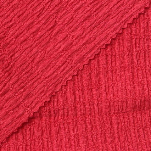 Polyester Stretch Crepe Fabric, 175 gsm — Red