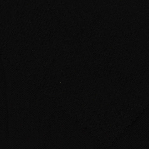 Polyester Stretch ITY Knit Fabric, 225 gsm, 160 cm — Black