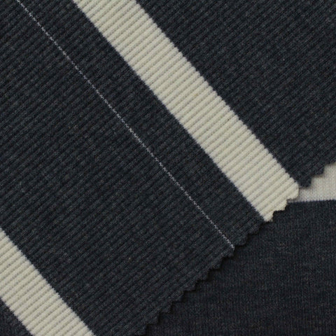 Dark Grey Horizontal-Stripe Knit