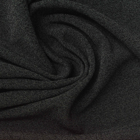 Dark Grey Marl Interlock Knit, Viscose-Poly, 235 gsm