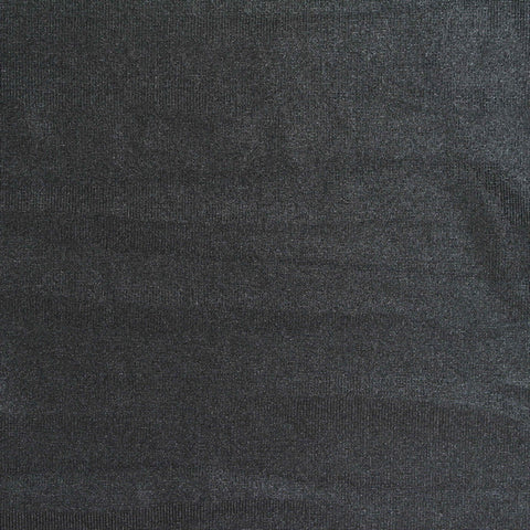 Polyester Stretch Rib Knit Fabric, 220 gsm, 150 cm — Black