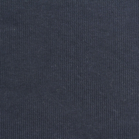 Cotton Viscose Rib Knit Fabric, 350 gsm, 182 cm — Navy