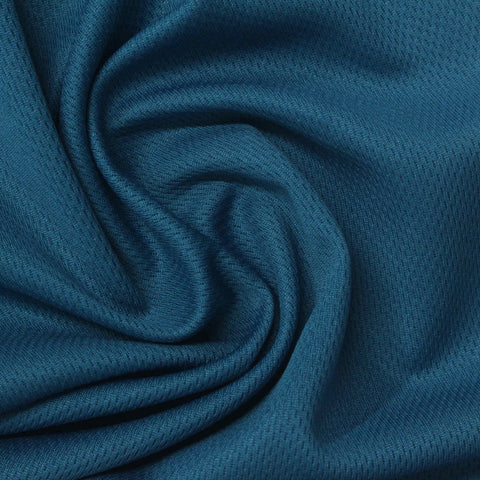 100% Polyester Birdseye Knit Fabric, 140 gsm, 172 cm — Blue