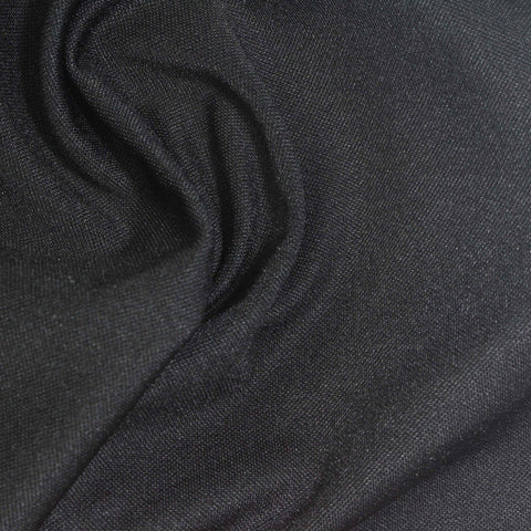 Nylon Stretch Piqué Knit Fabric, 250 gsm, 160 cm — Black