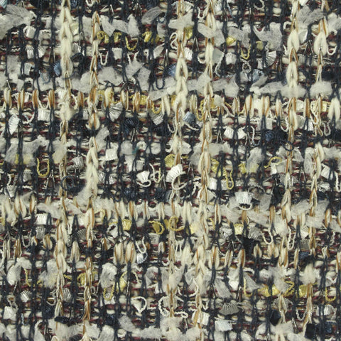 Jacquard Cotton Polyester Blend Metallic Bouclé Fabric, 400 gsm, 160 cm — Multi