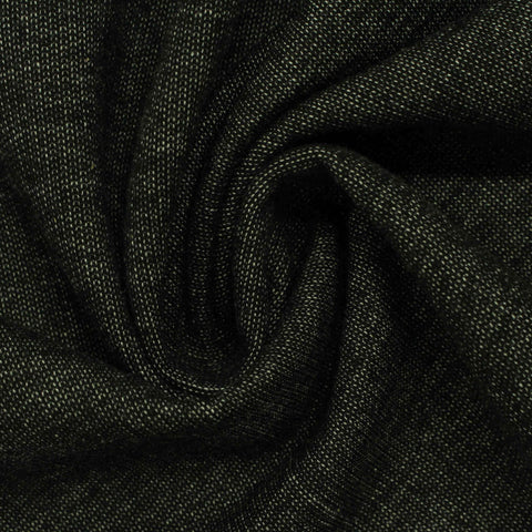 Dark Green Marl French Terry, Poly-Cotton, 260 gsm