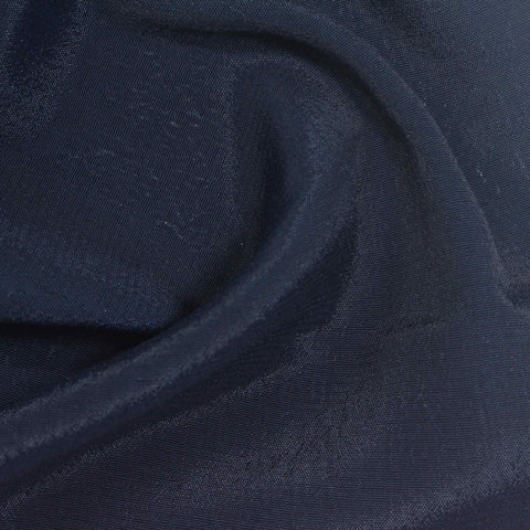 100% Viscose Crepe Fabric, 130 gsm, 150 cm — Navy