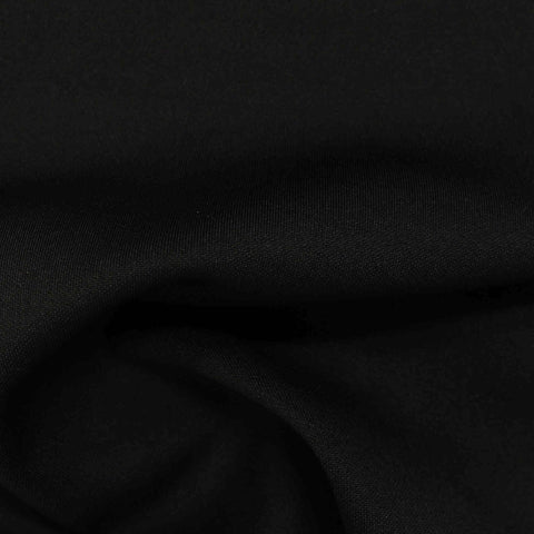 Polyester Stretch Ponte Knit Fabric, 420 gsm, 160 cm — Black