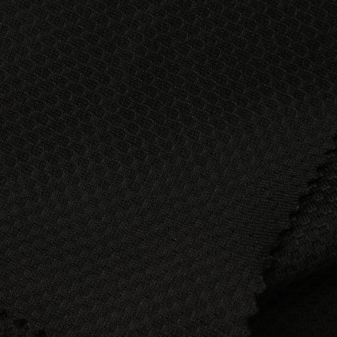 Polyester Stretch Knit Fabric, 269 gsm, 160 cm — Black
