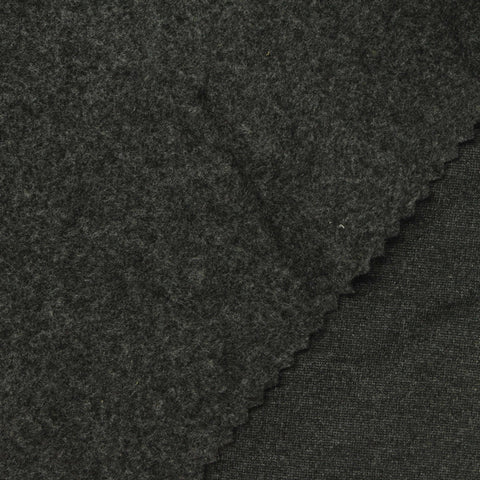 Dark Grey Marl Ponte Knit, Viscose-Poly, 500 gsm
