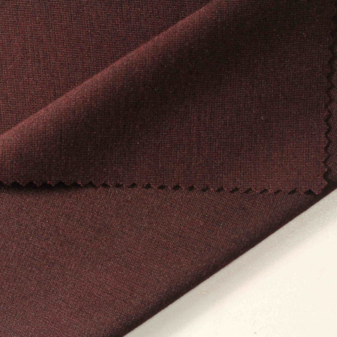 Deep Burgundy Marl Ponte Knit, Poly-Viscose