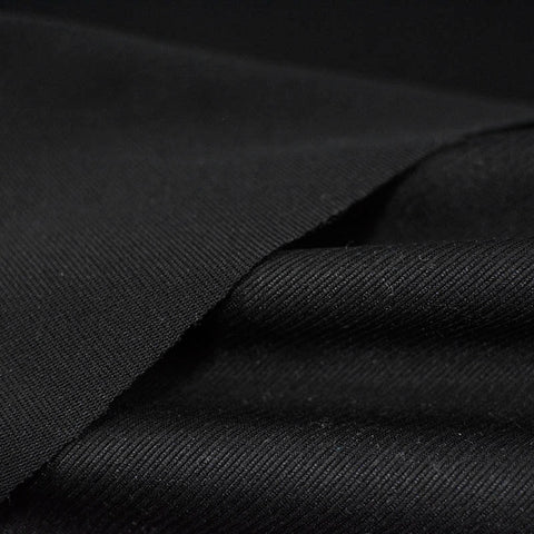 100% Polyester Interlock Knit Fabric, 187 gsm, 59 cm — Black