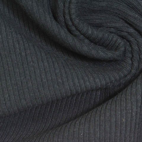 Black Ribbed Rib Knit