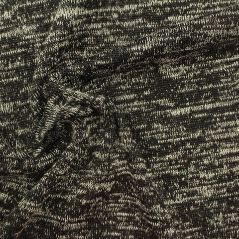 Dark Grey Marl Knit, Poly-Viscose, 185 gsm