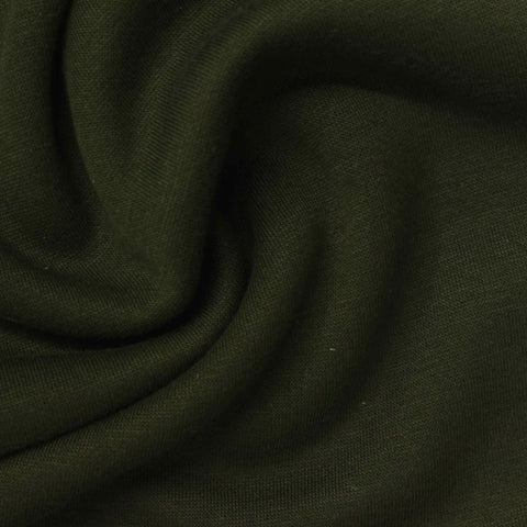Dark Olive Piqué Knit, Poly-Cotton