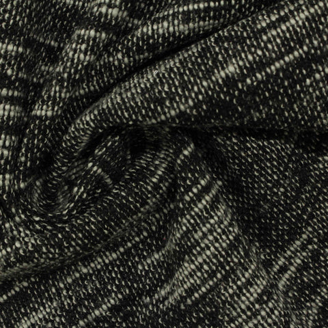 Black Marl French Terry, Poly-Cotton, 334 gsm