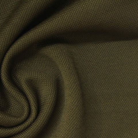 Polyester Cotton Stretch Piqué Knit Fabric, 300 gsm, 168 cm — Green
