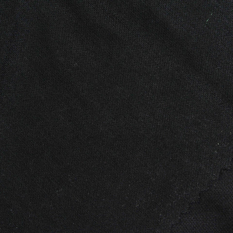 Viscose Nylon Piqué Knit Fabric, 150 gsm, 165 cm — Black