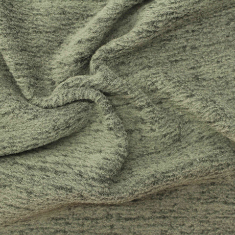 Heathered Green Marl Fleece, Polyester, 205 gsm