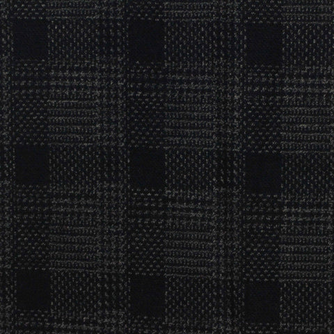 Dark Grey Plaid Jacquard, Viscose-Poly, 245 gsm
