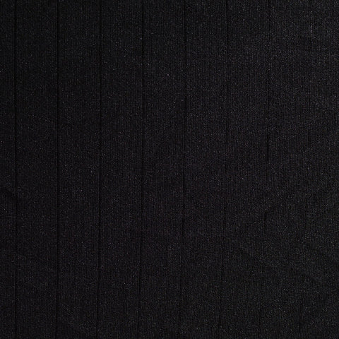 Polyester Stretch Knit Fabric, 190 gsm, 160 cm — Black