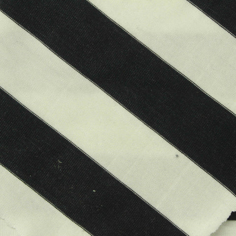 Black Horizontal-Stripe Jersey Knit, Tencel Lyocell, 220 gsm
