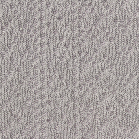 Grey Textured Pointelle Knit, Polyester