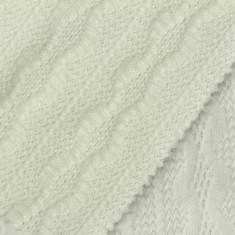 Cream Openwork Chunky Knit, Polyester, 230 gsm