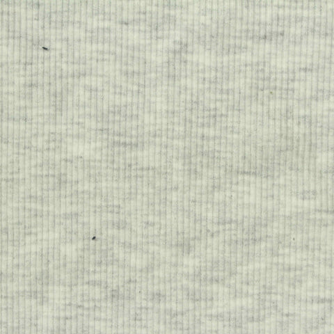 Light Grey Marl Rib Knit, Polyester, 330 gsm, 120 cm