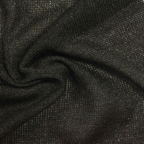Dark Grey Marl Rib Knit, Polyester, 175 gsm