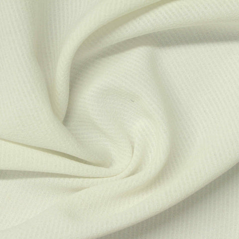 Striped 100% Polyester Chiffon Fabric, 110 gsm, 160 cm — White