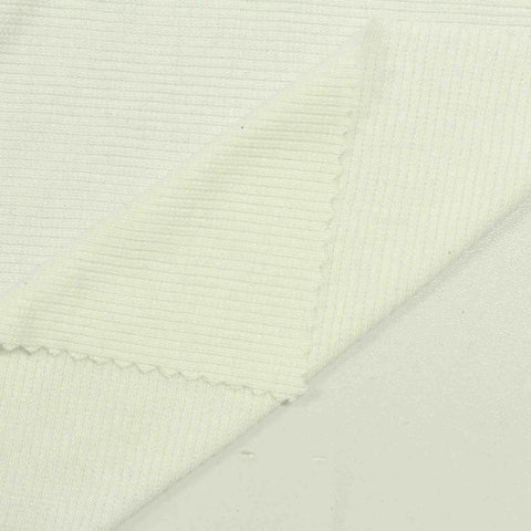 Off-White Rib Knit, Viscose