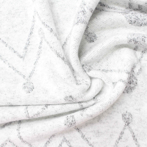 Light Grey Circle Jacquard, Viscose-Poly