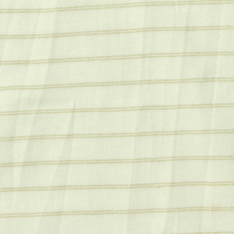 Beige Horizontal-Stripe Jersey Knit, Viscose, 230 gsm