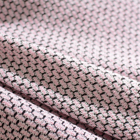 Pink Geometric-Dash Jacquard, Viscose-Poly