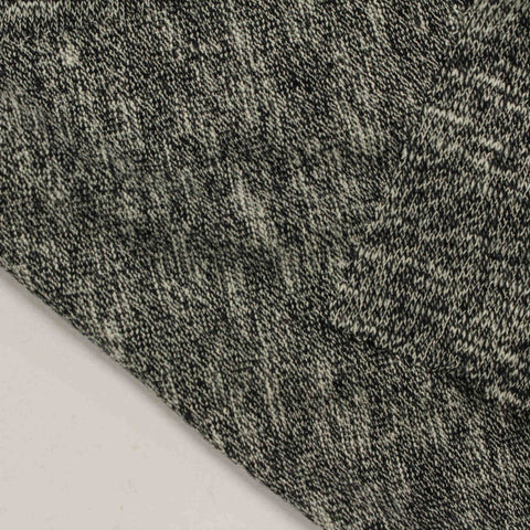 Black Marl Jersey Knit, Cotton-Poly, 180 gsm