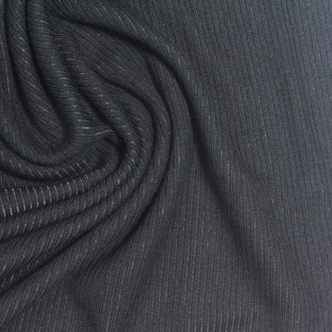 Black Rib Knit, Viscose