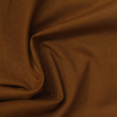 Modal Cotton Stretch Jersey Knit Fabric, 175 gsm, 175 cm — Brown
