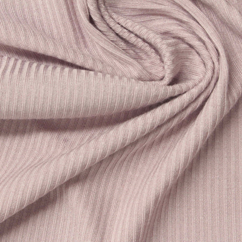 Viscose Stretch Rib Knit Fabric, 180 gsm, 180 cm — Pink