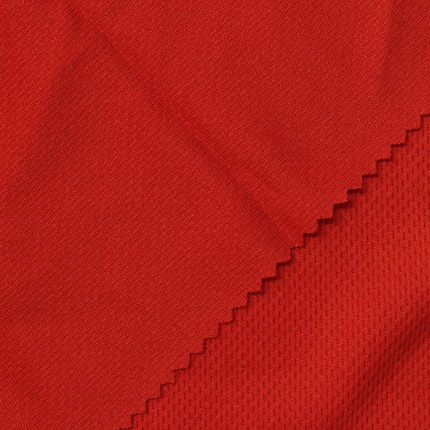 100% Polyester Birdseye Knit Fabric, 205 gsm, 167 cm — Red