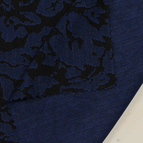 Blue Abstract Jacquard, Polyester, 282 gsm