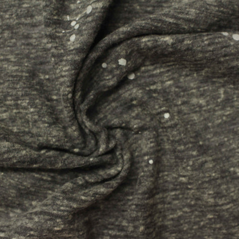 Dark Grey Marl Jersey Knit, Cotton-Poly, 125 gsm