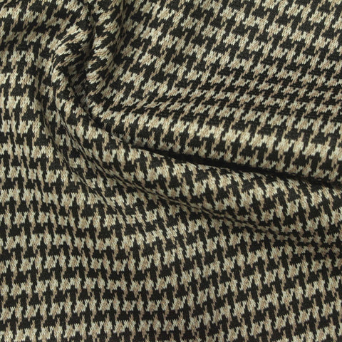 Dark Brown Fine-Houndstooth Jacquard, Polyester
