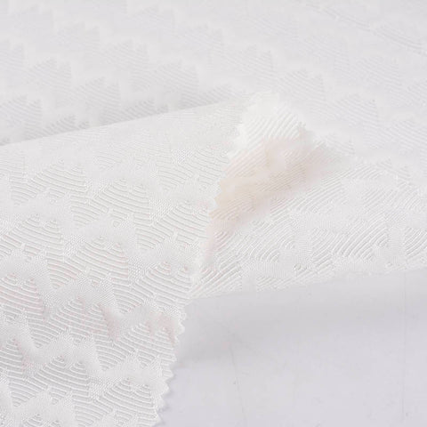 White Chevron Jacquard, Polyester, 349 gsm