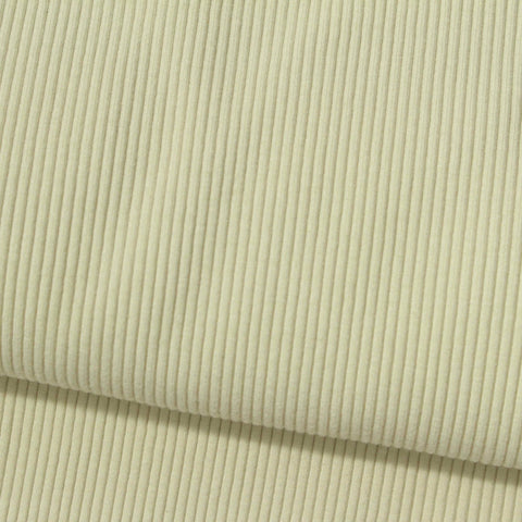 Viscose Stretch Rib Knit Fabric, 610 gsm, 115 cm — Khaki