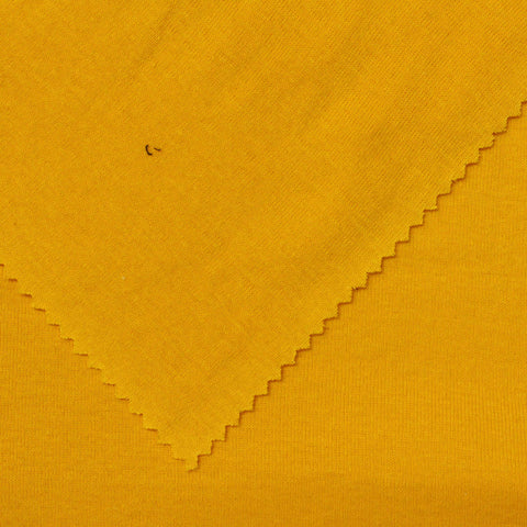 100% Cotton Rib Knit Fabric, 164 gsm, 165 cm — Yellow