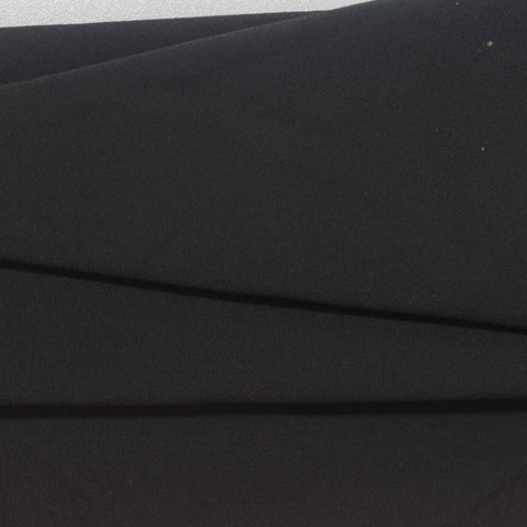 Brushed Nylon Stretch Woven Fabric, 240 gsm, 140 cm — Black
