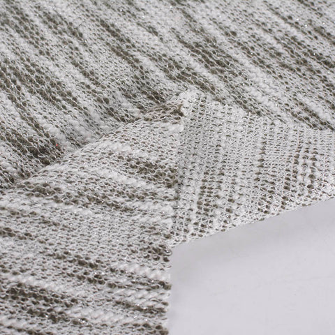 Dark Grey Heathered-Marl Knit, Poly-Viscose, 286 gsm