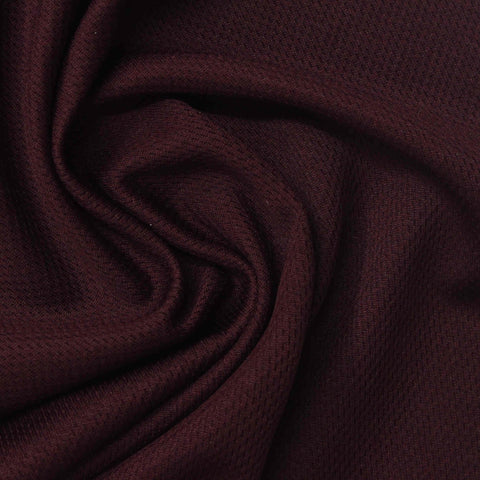 Dark Red Marl Birdseye Knit, Polyester